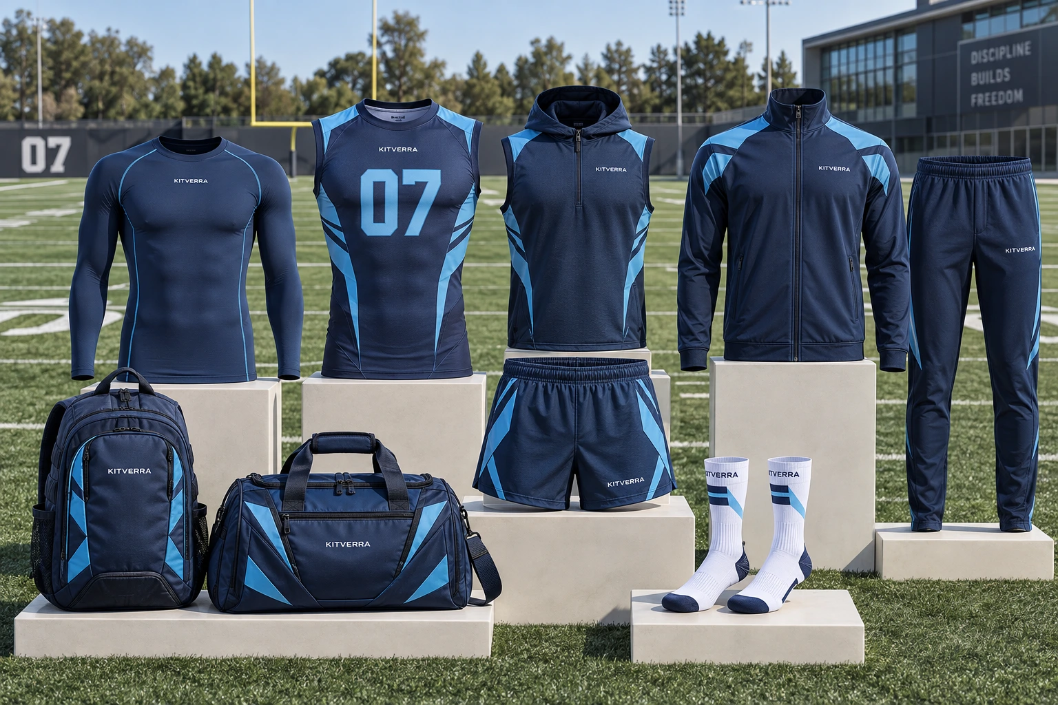 7v7 Football KITVERRA campaign illustration