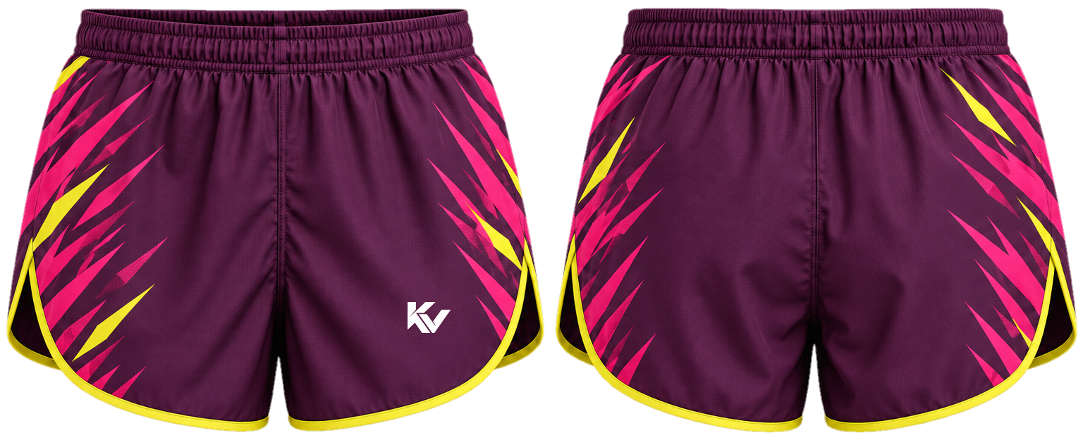 Afterburn Split running shorts, front and back