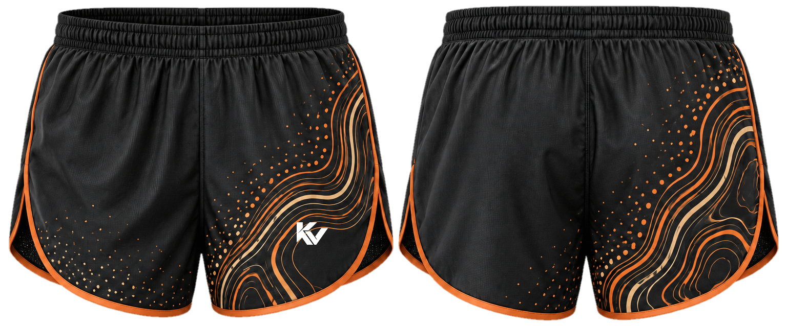 Pace Terrain Split running shorts, front and back