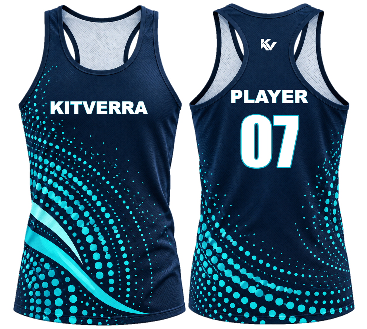 Coast Current Race singlets, front and back