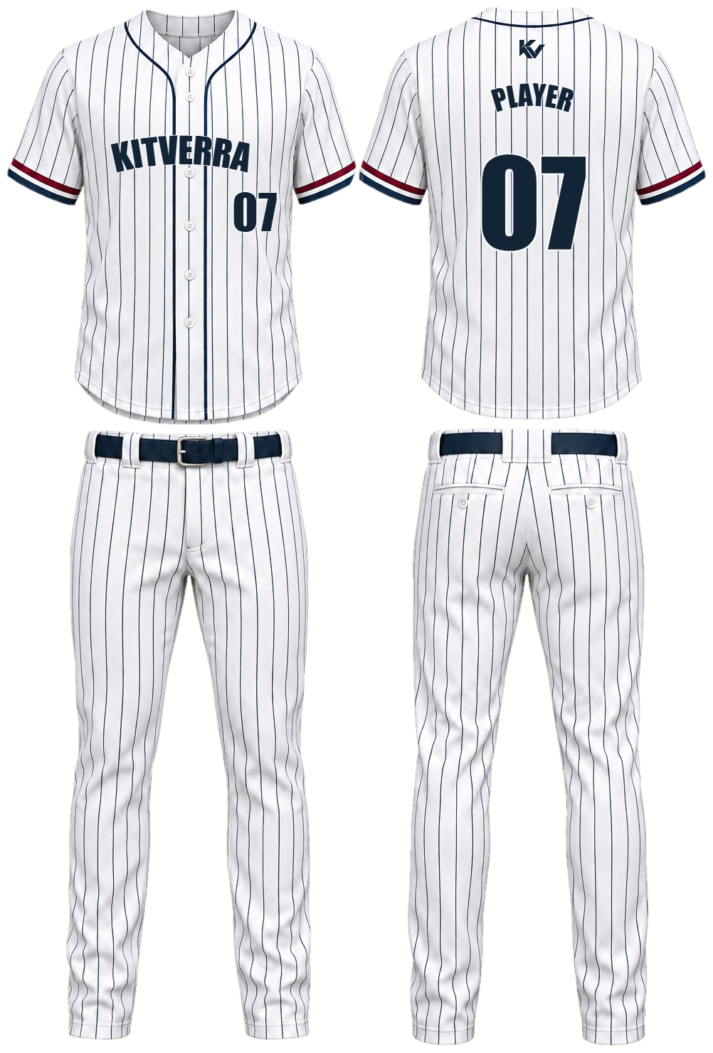 Diamond Standard Full-button baseball sets, front and back