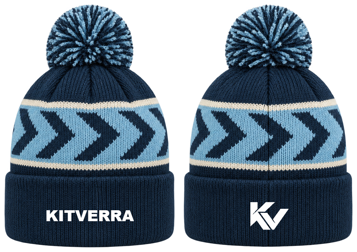 Original sport-specific beanies, front and back