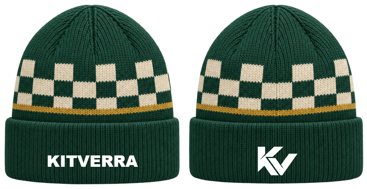 Pitch Blocks — Short cuff knit; front and back