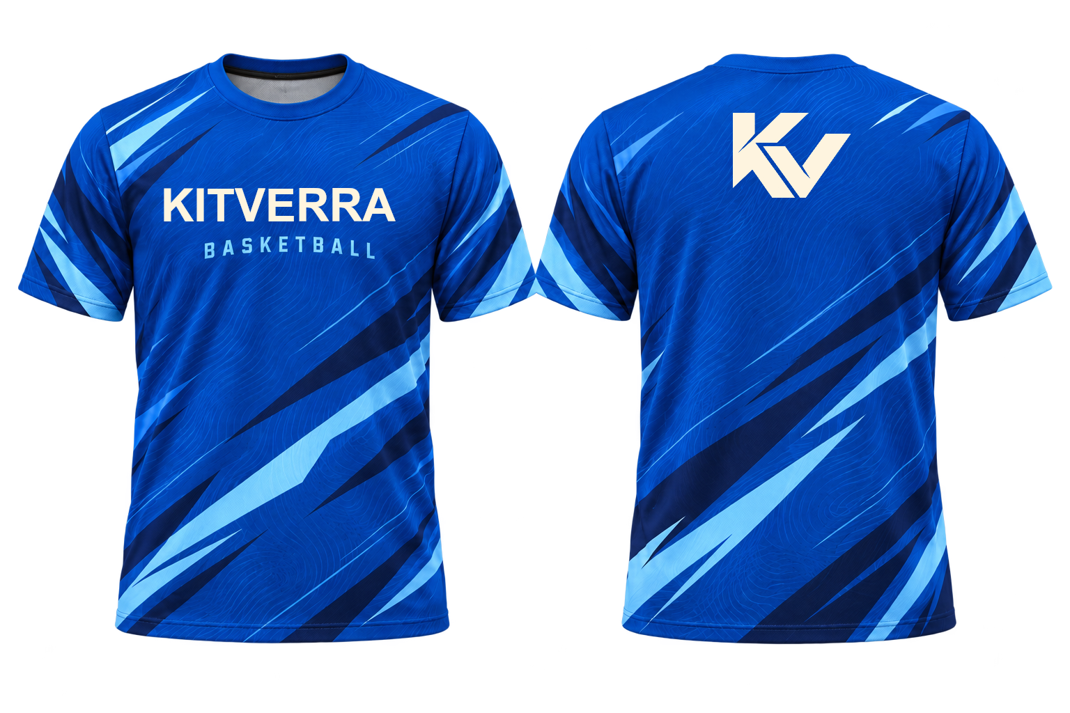 Cobalt Track basketball shooting shirt, front and back