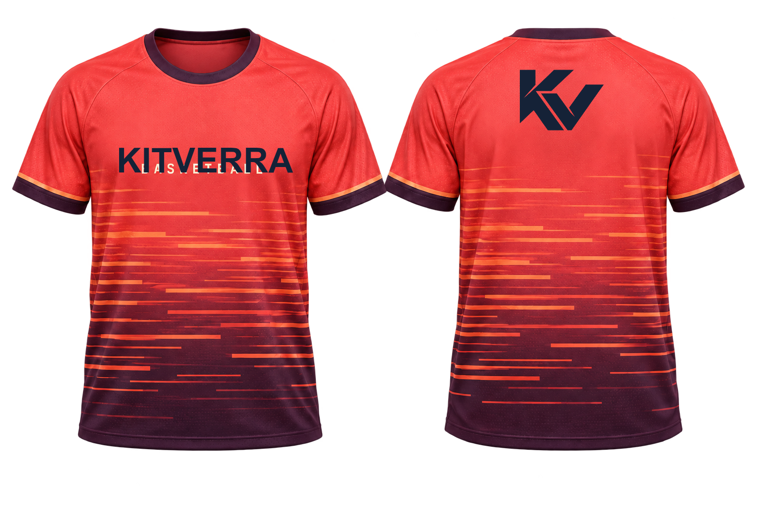 Coral Horizon basketball shooting shirt, front and back