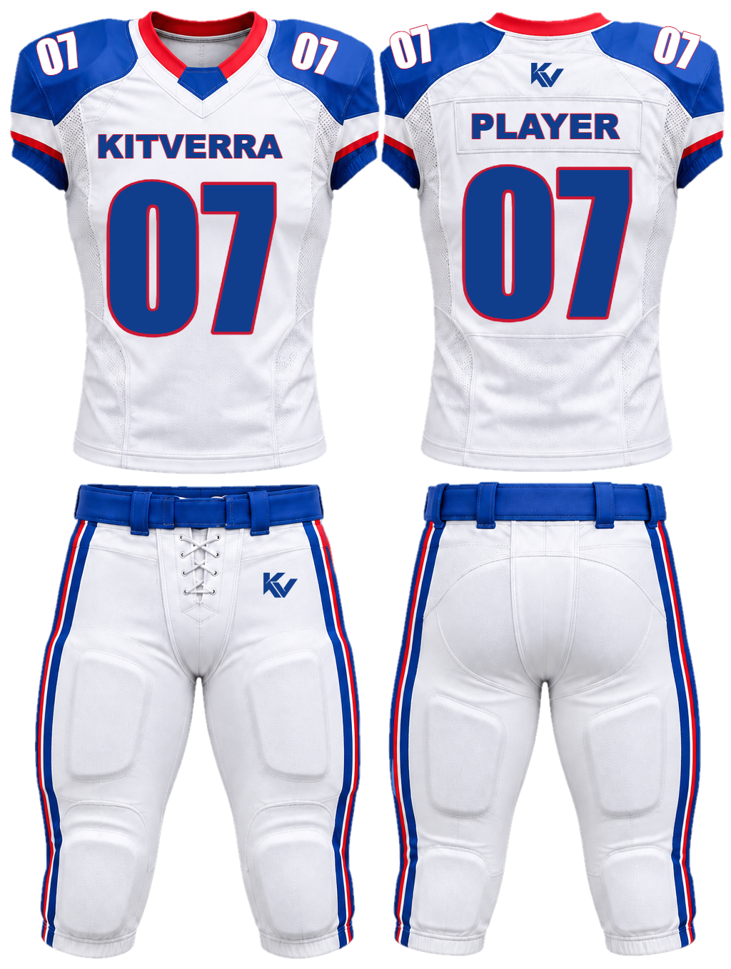 Arctic Classic Padded game uniforms, front and back