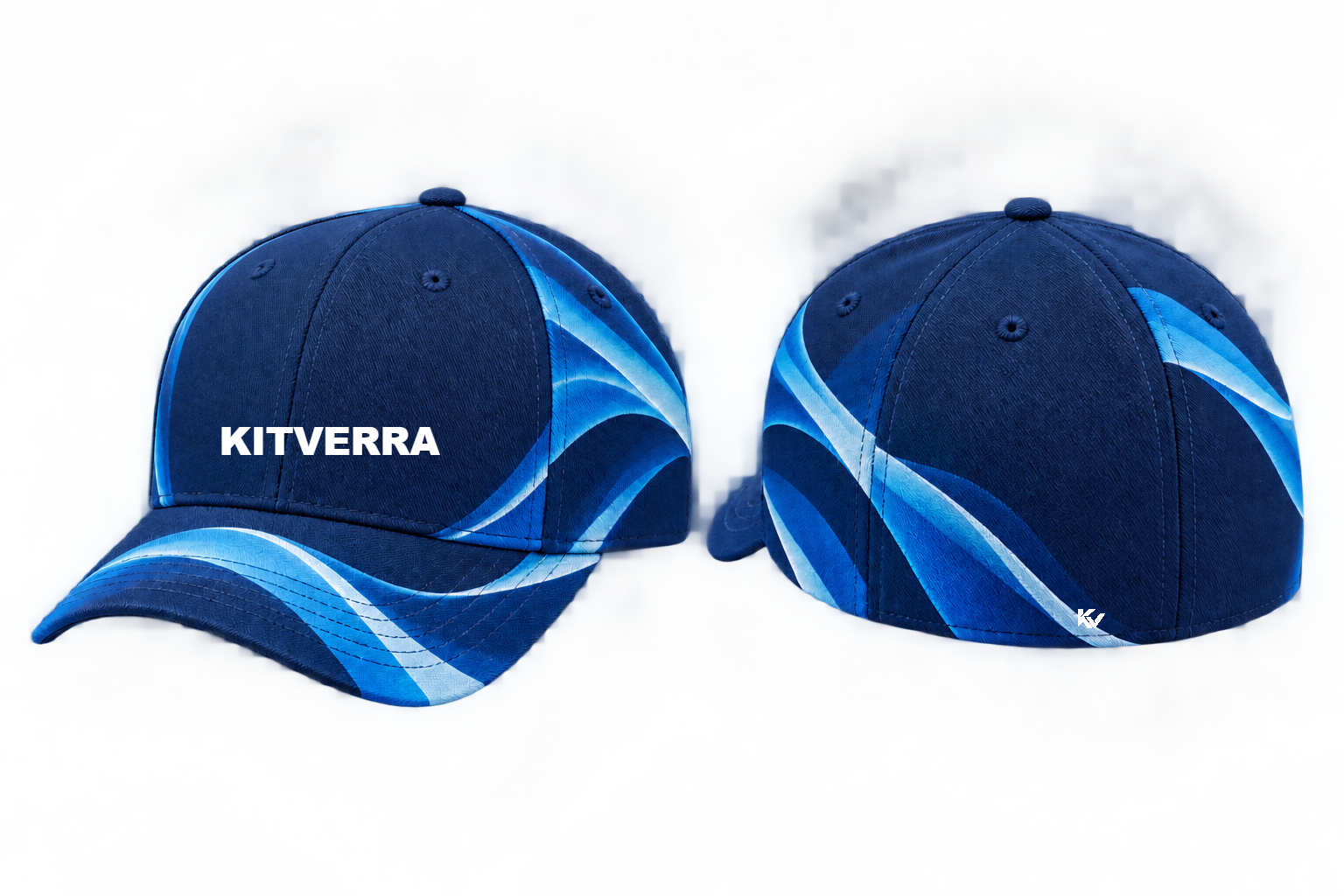 Apex Wave — Full-print sports cap; front and back