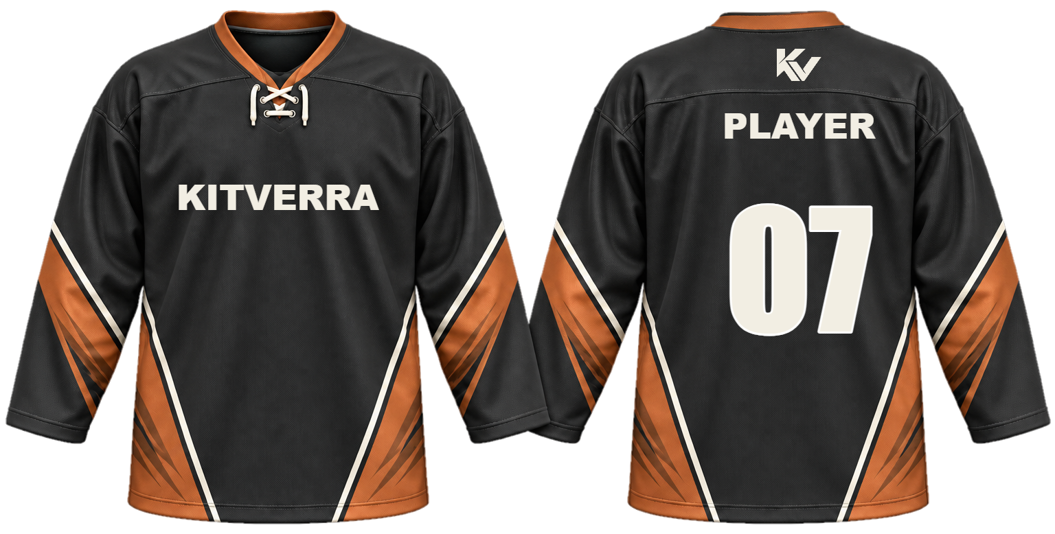 Copper Breakaway game jerseys, front and back