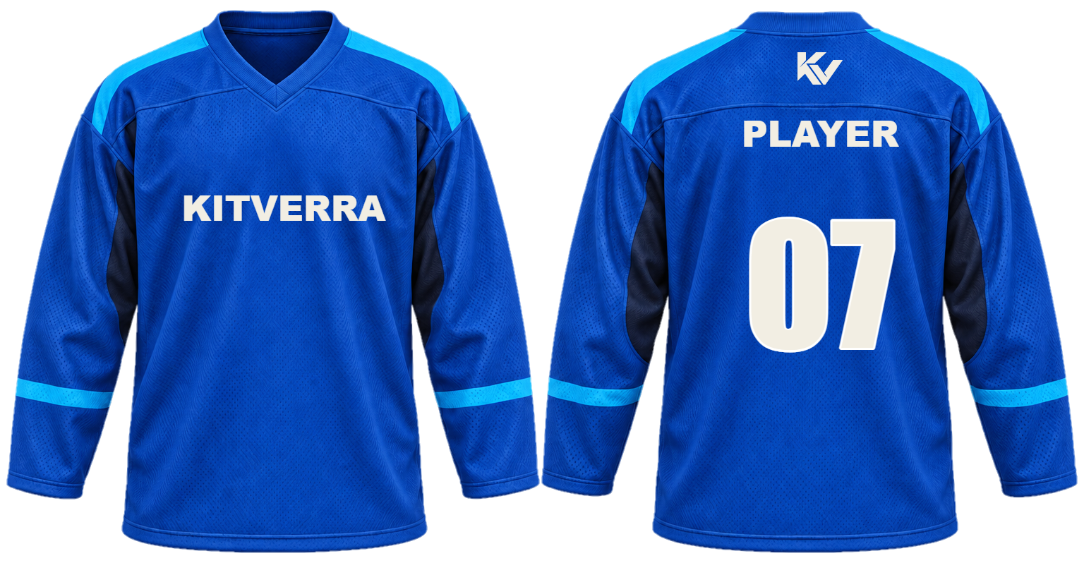 Blue Shift practice jerseys, front and back
