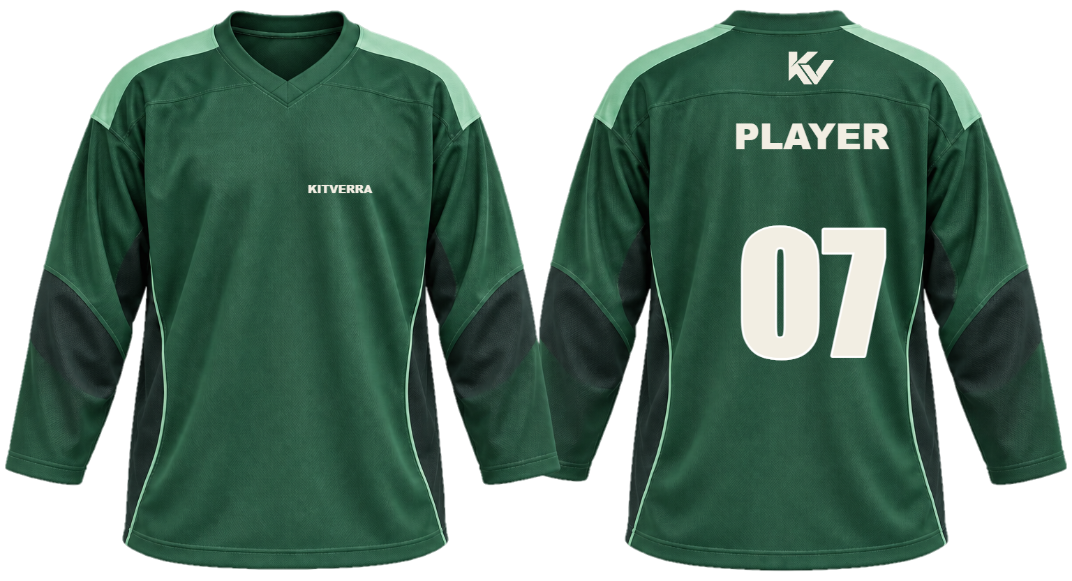 Pine Sprint practice jerseys, front and back