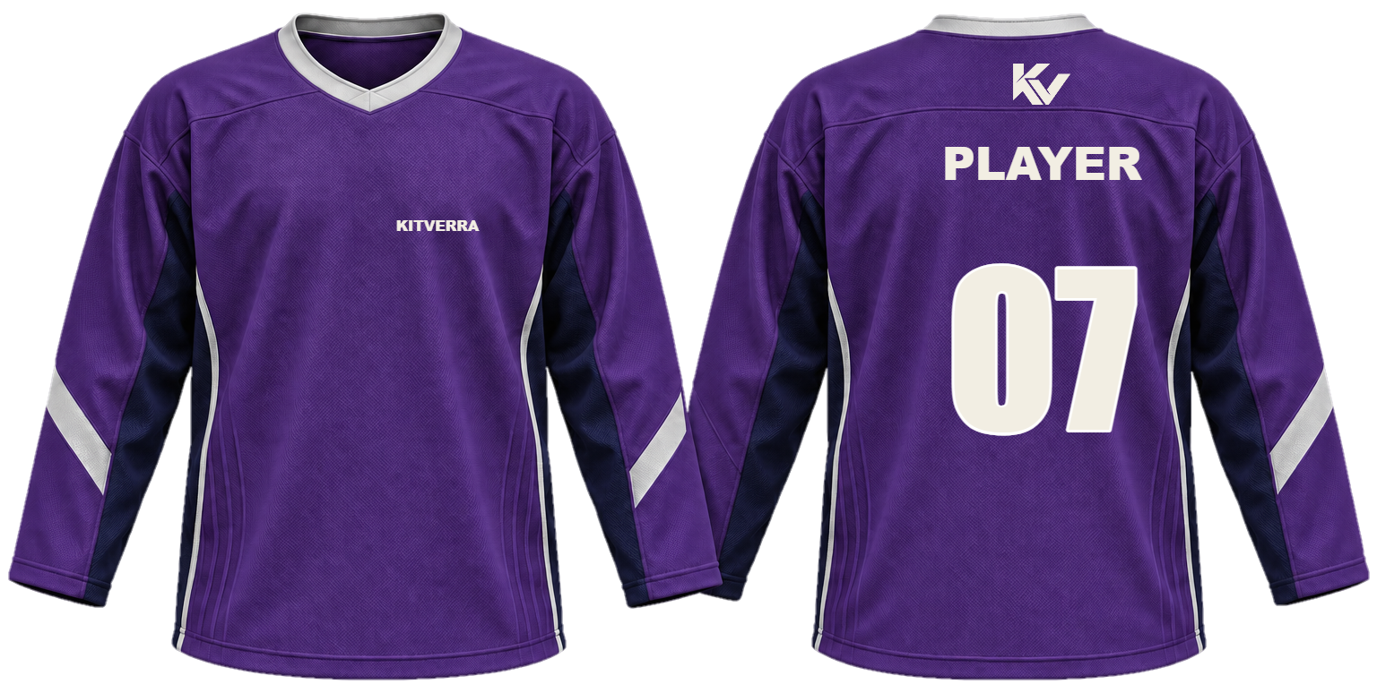 Violet Tempo practice jerseys, front and back