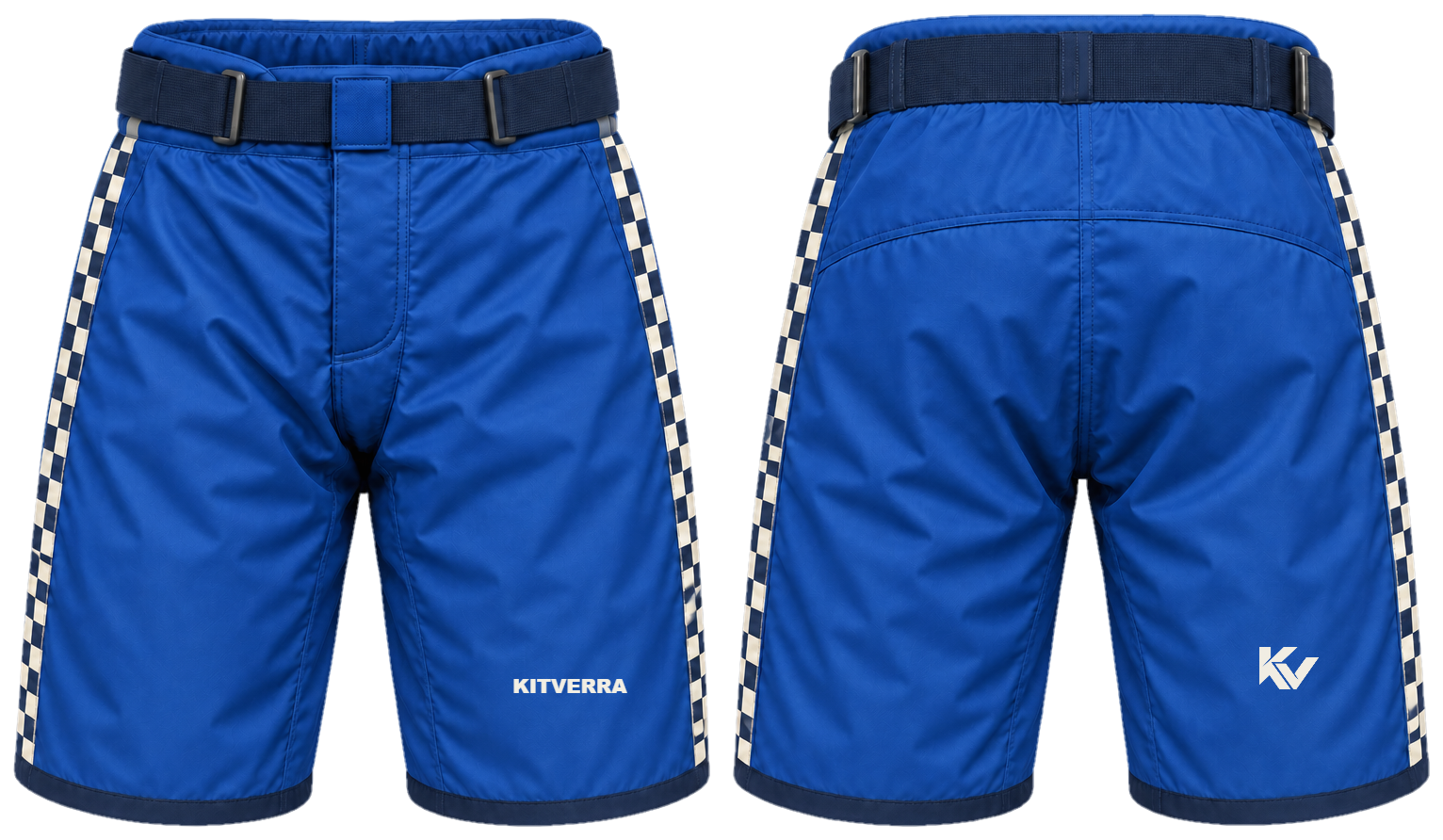 Royal Checkline pant shells, front and back