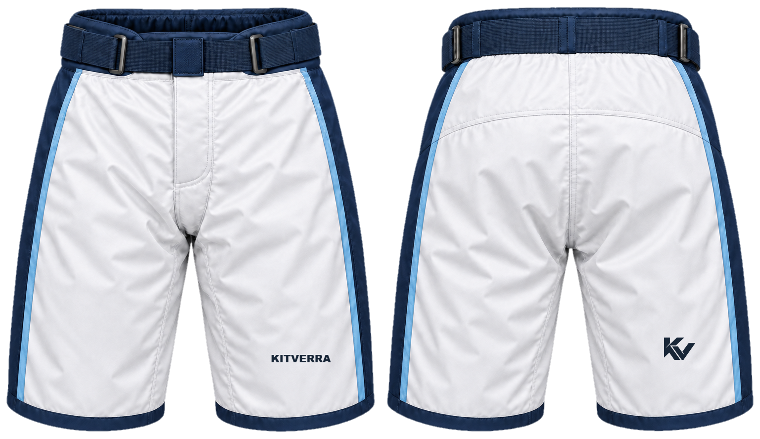 White Iceguard pant shells, front and back