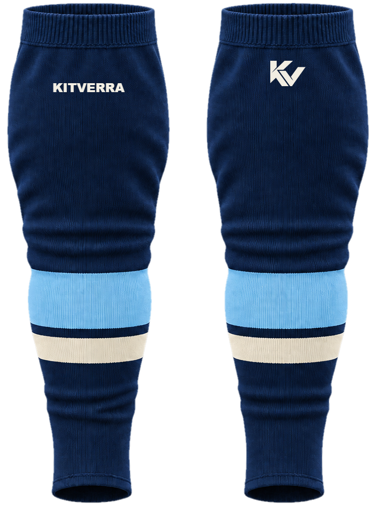 Captain Bands hockey socks, front and back