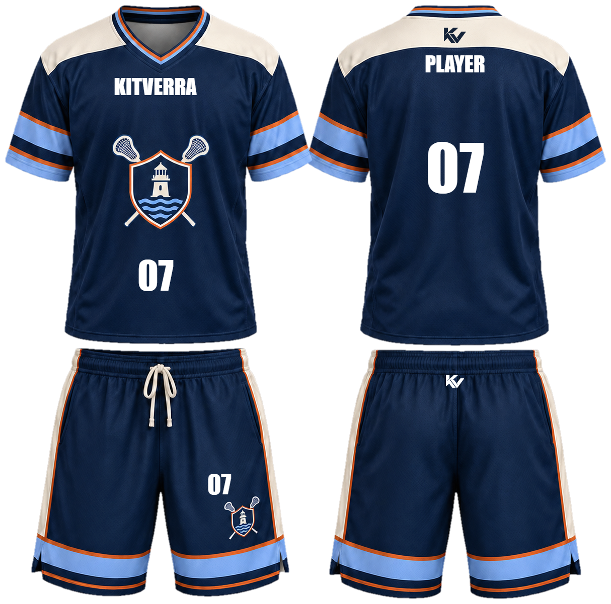Atlantic Varsity Men's field sets, front and back