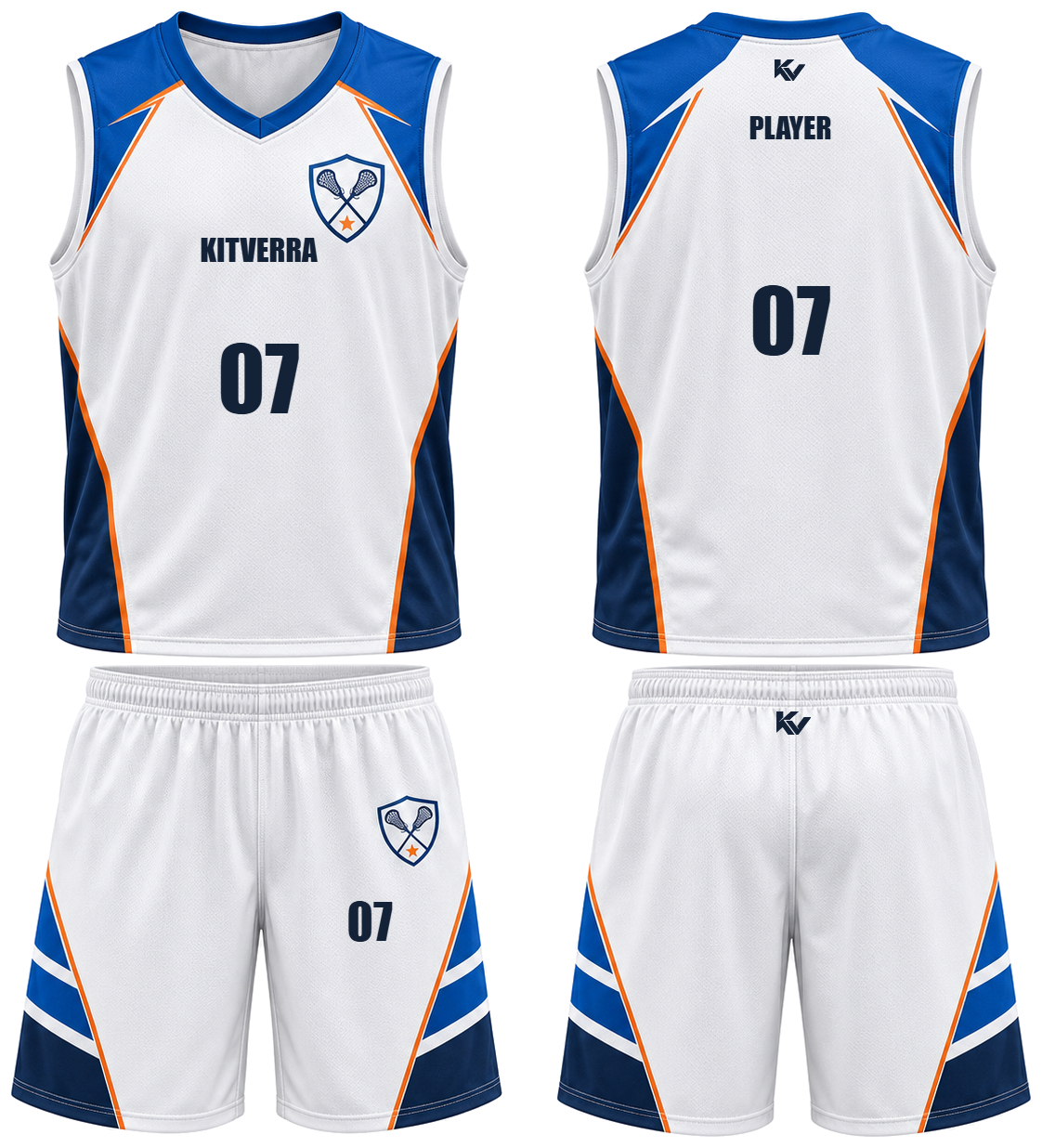 Ice Barrage Men's sleeveless field sets, front and back