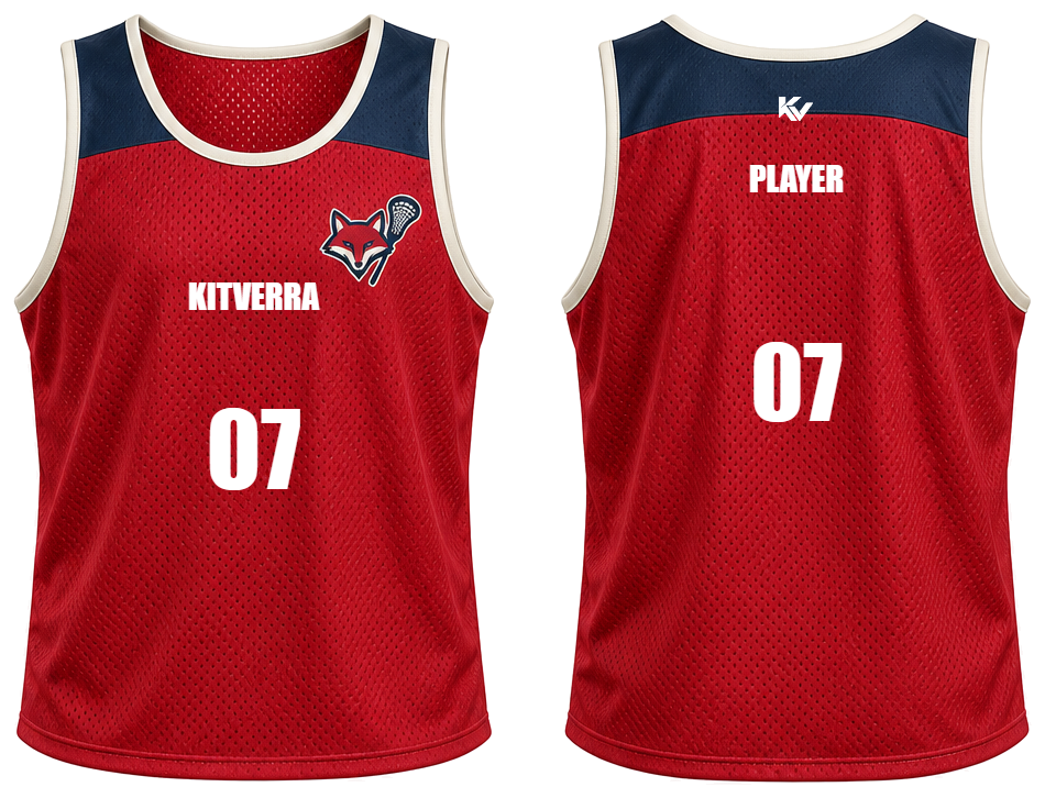 Redline Reversal Reversible practice pinnies, front and back