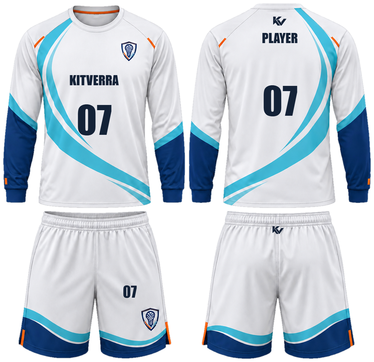 Breakaway Lines Long-sleeve shooting sets, front and back
