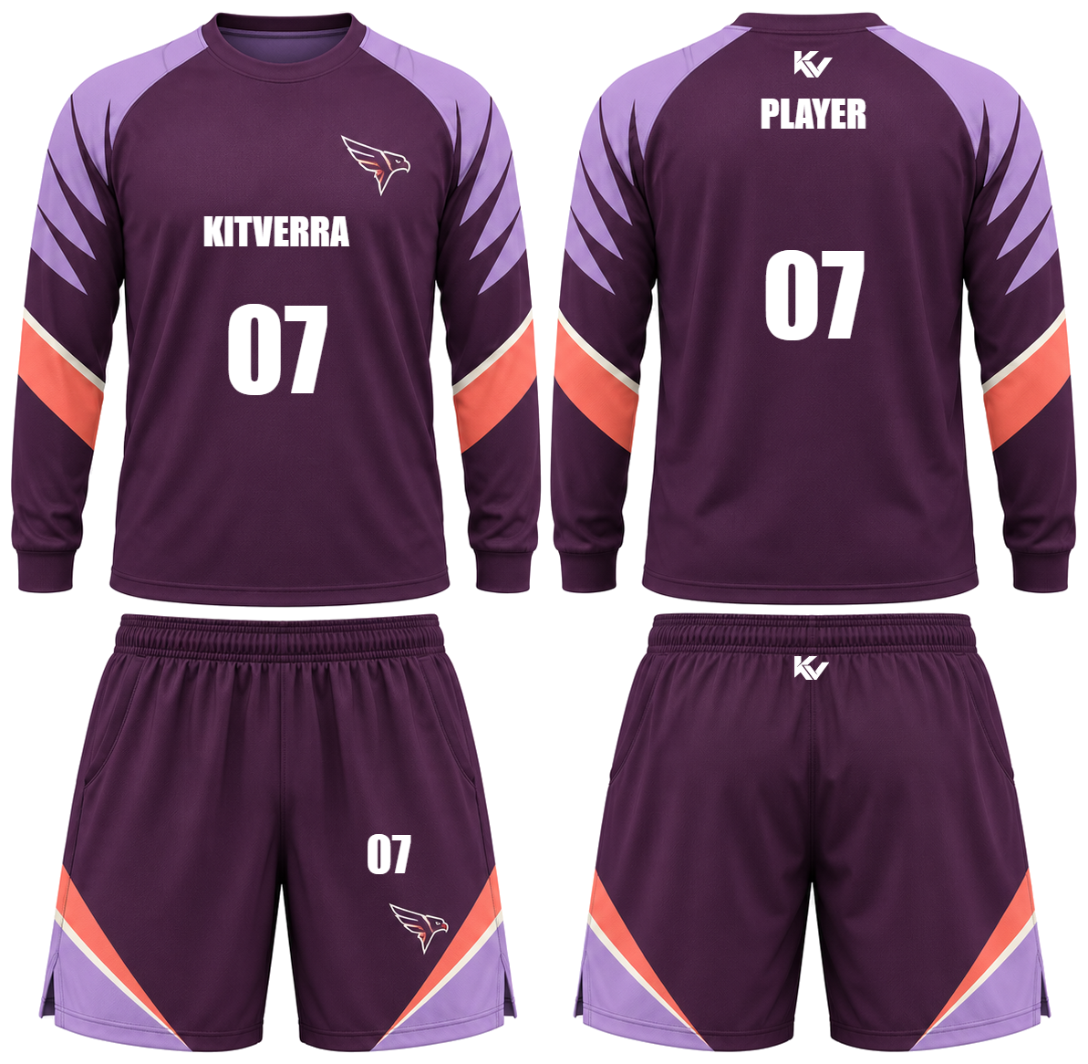 Night Flight Long-sleeve shooting sets, front and back