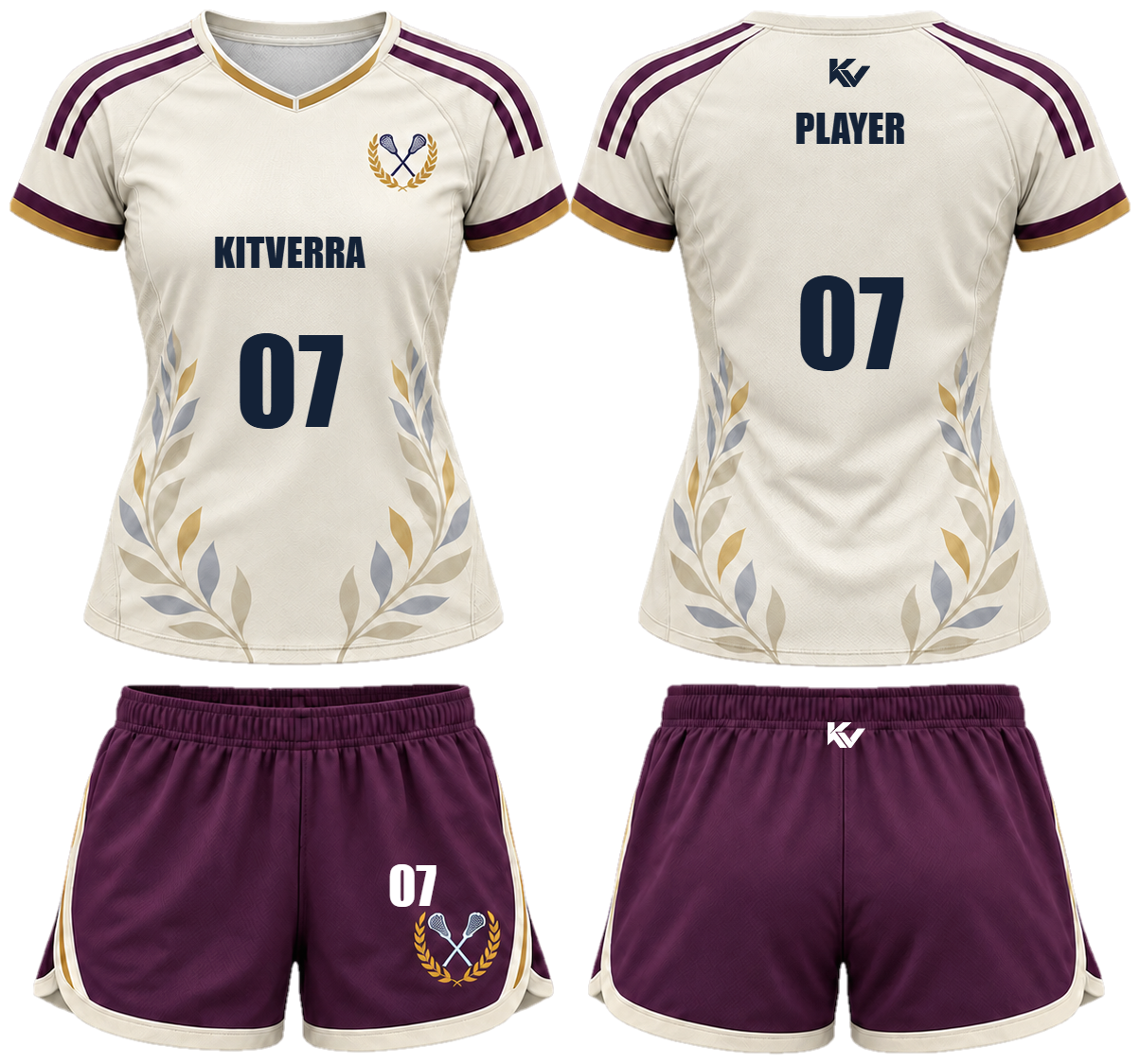 Club Laurel Women's field sets, front and back