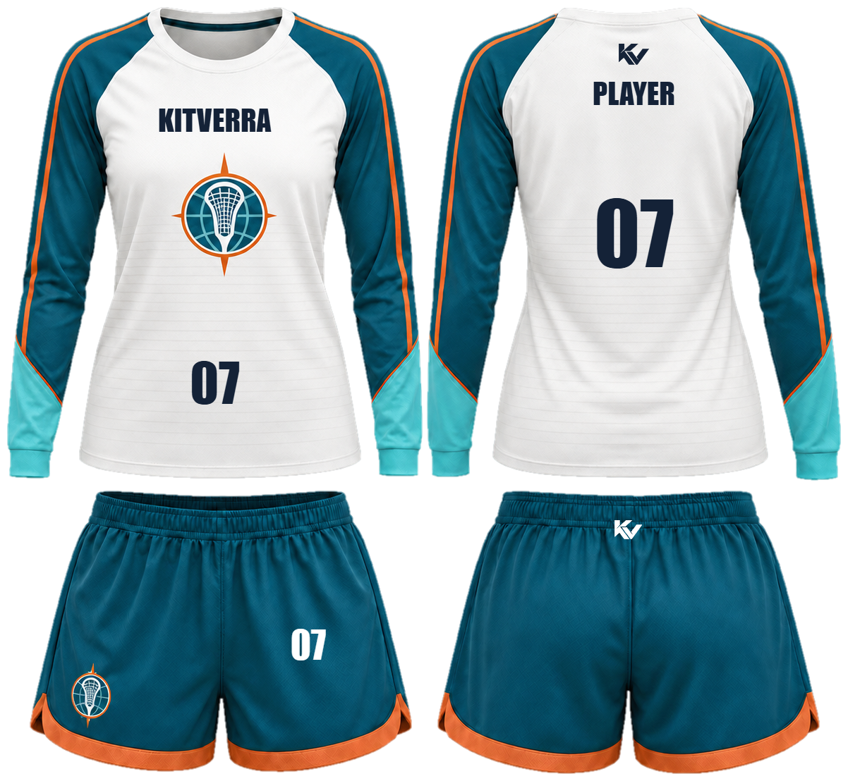 Warmup Meridian Women's shooting sets, front and back