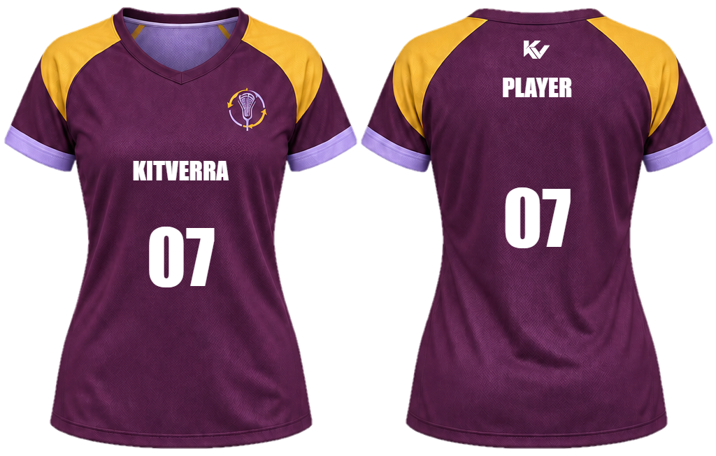 Plum Pivot Women's short-sleeve reversible tops, front and back