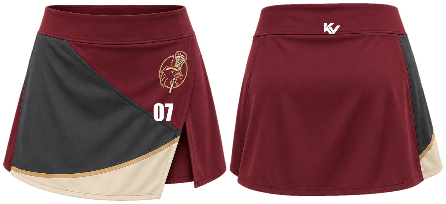 Scarlet Pleatline Women's skirts, front and back
