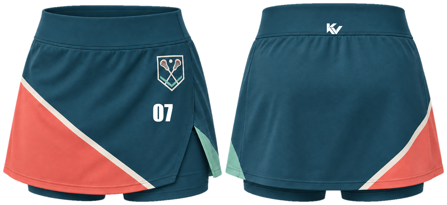 Turf Angles Women's skorts, front and back