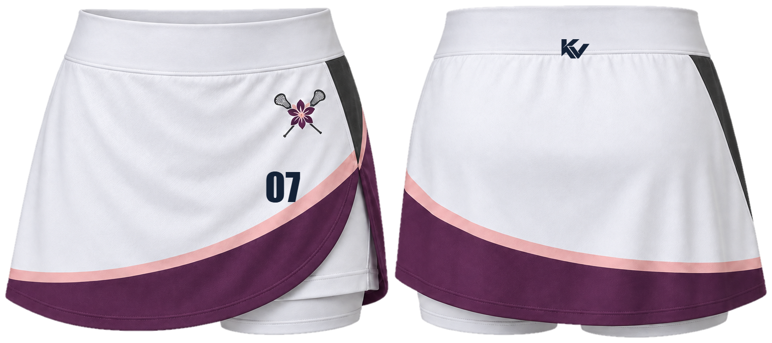 White Draw Skort Women's skorts, front and back
