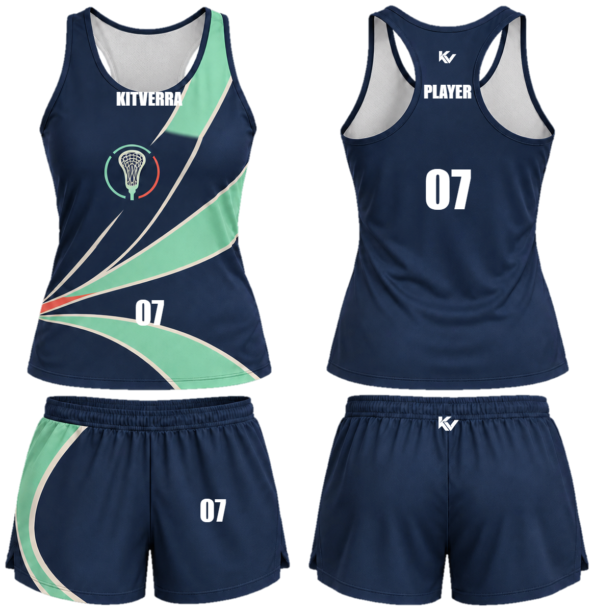 Draw Control Women's sleeveless sets, front and back