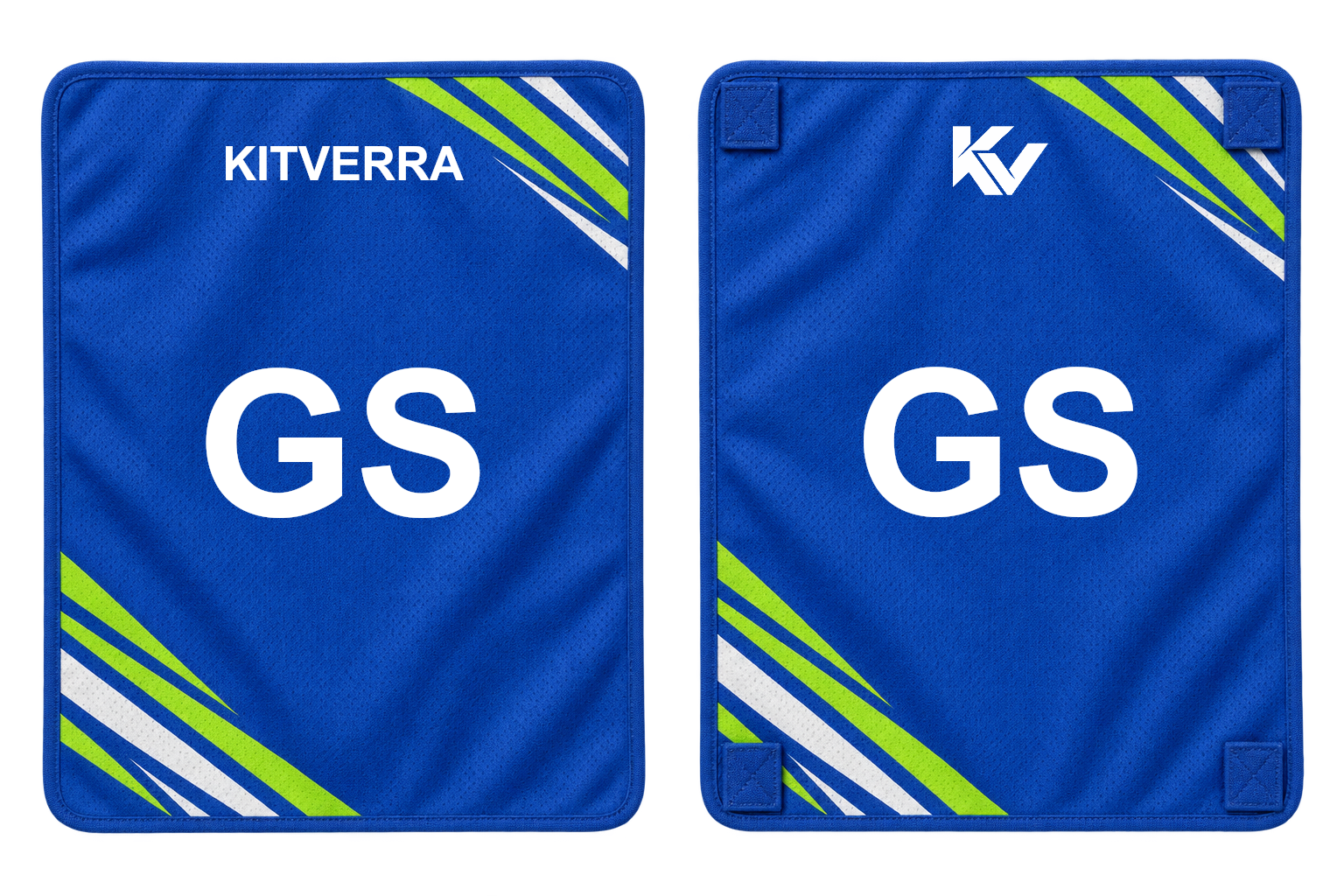 Velocity Stripe detachable netball position panels, front and back