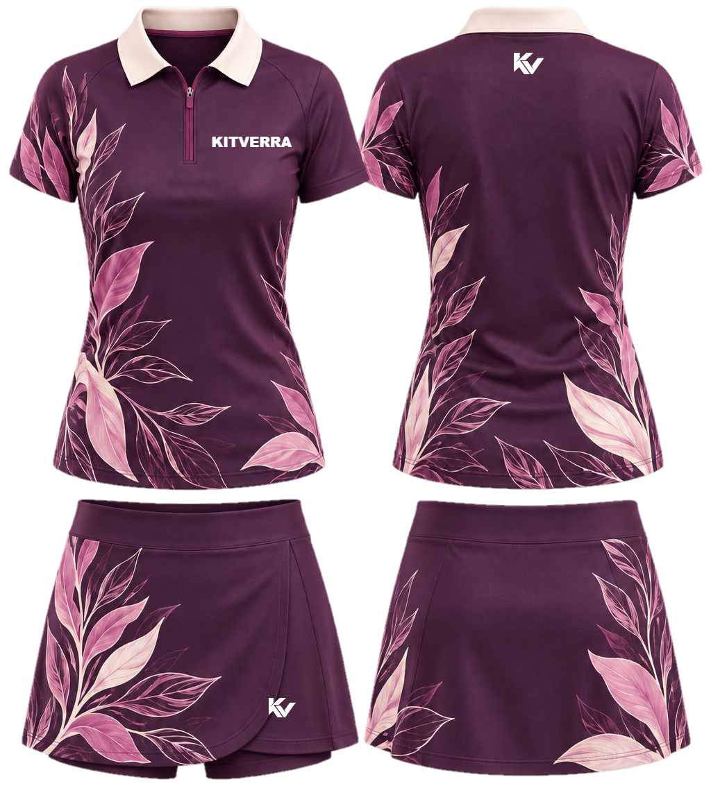 Botanical Rally Polo & skort, front and back