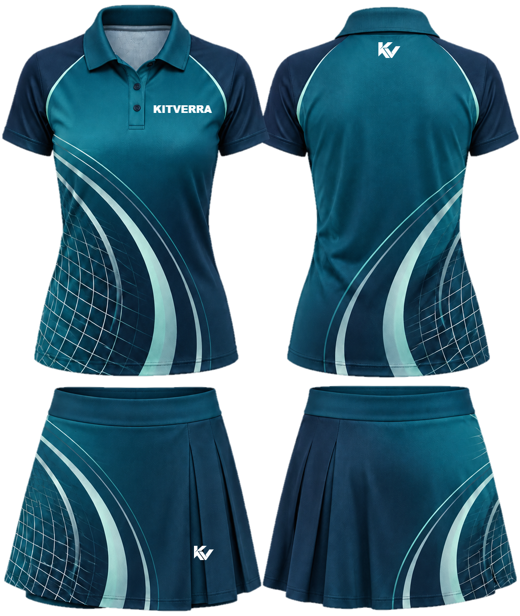 Net Orbit Polo & skort, front and back