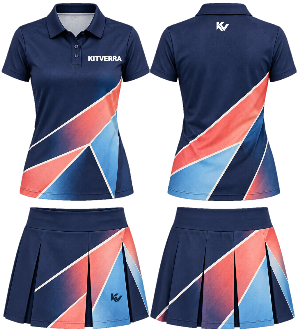 Rally Prism Polo & skort, front and back