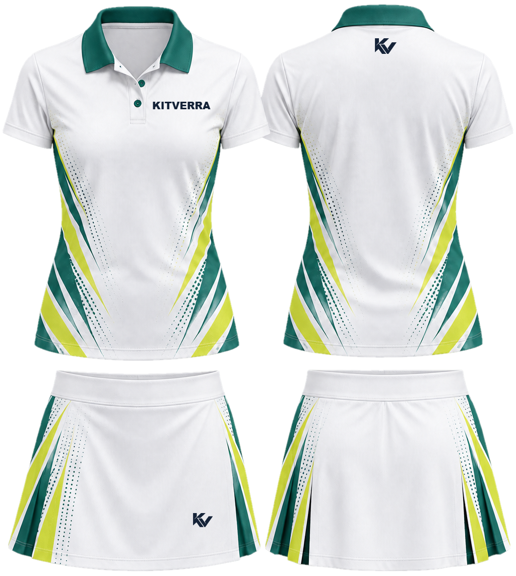 Sunlit Rally Polo & skort, front and back