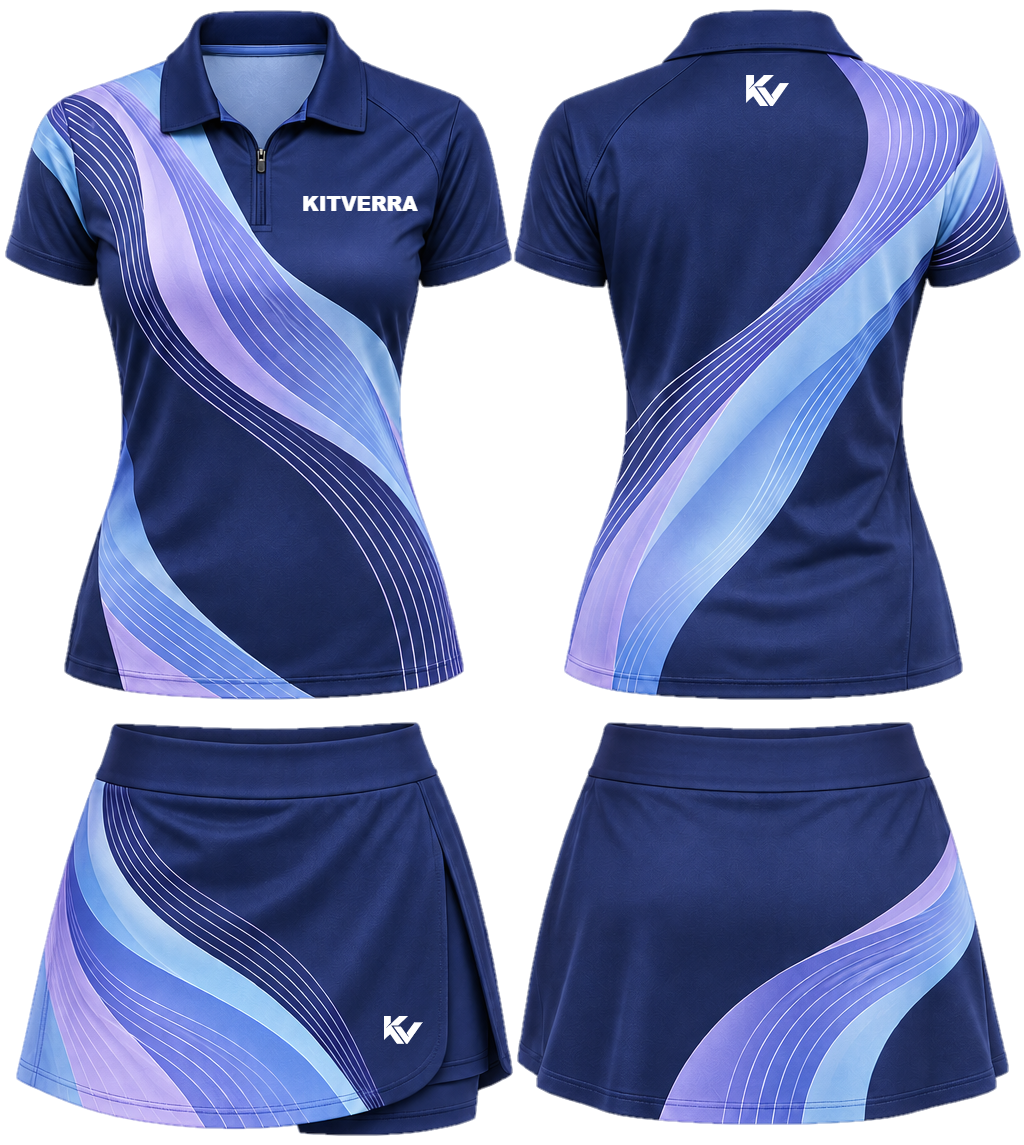 Tide Ribbon Polo & skort, front and back