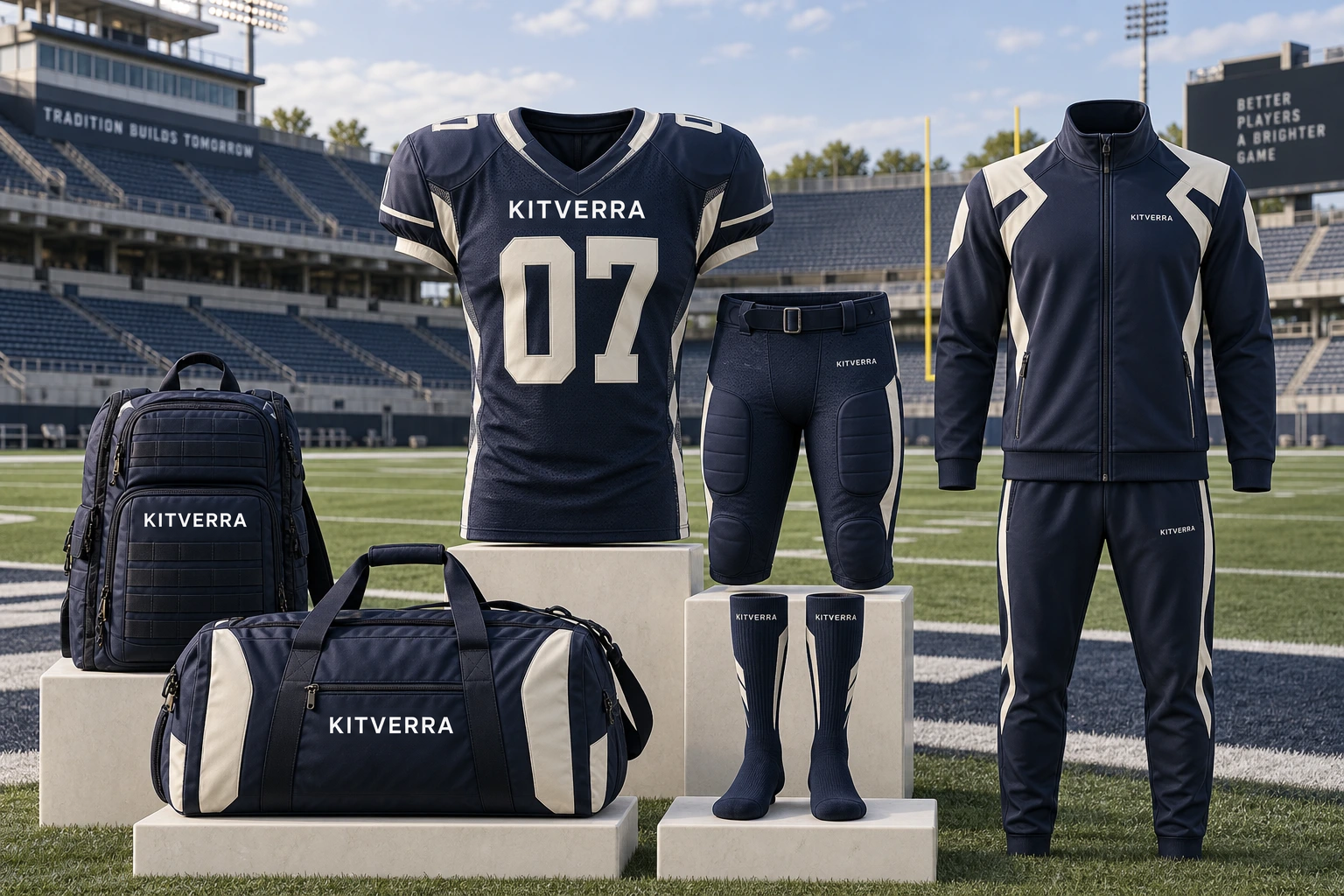 Complete KITVERRA American Football club package campaign concept