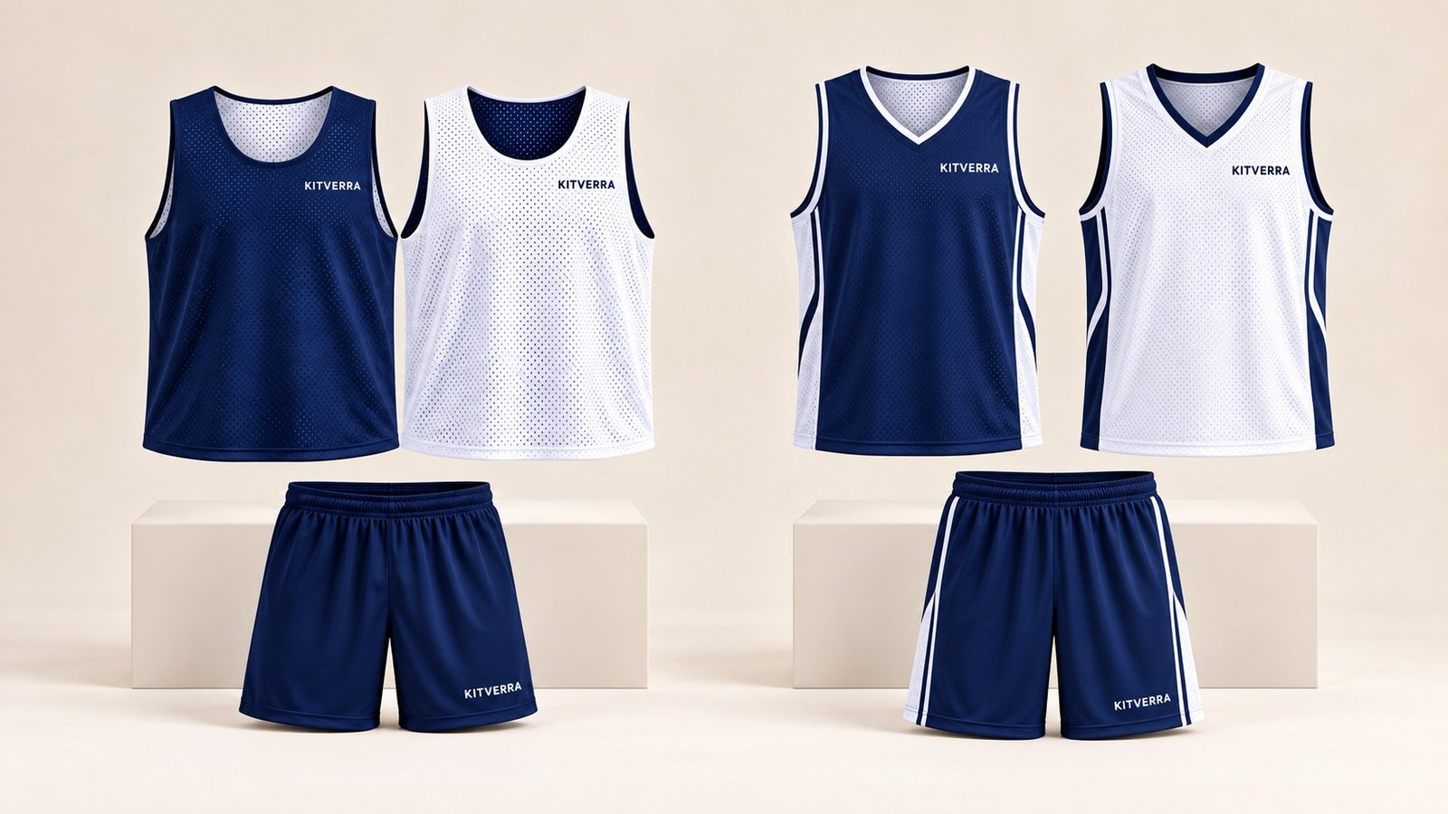 KITVERRA reversible jersey and shorts concept showing light and dark faces