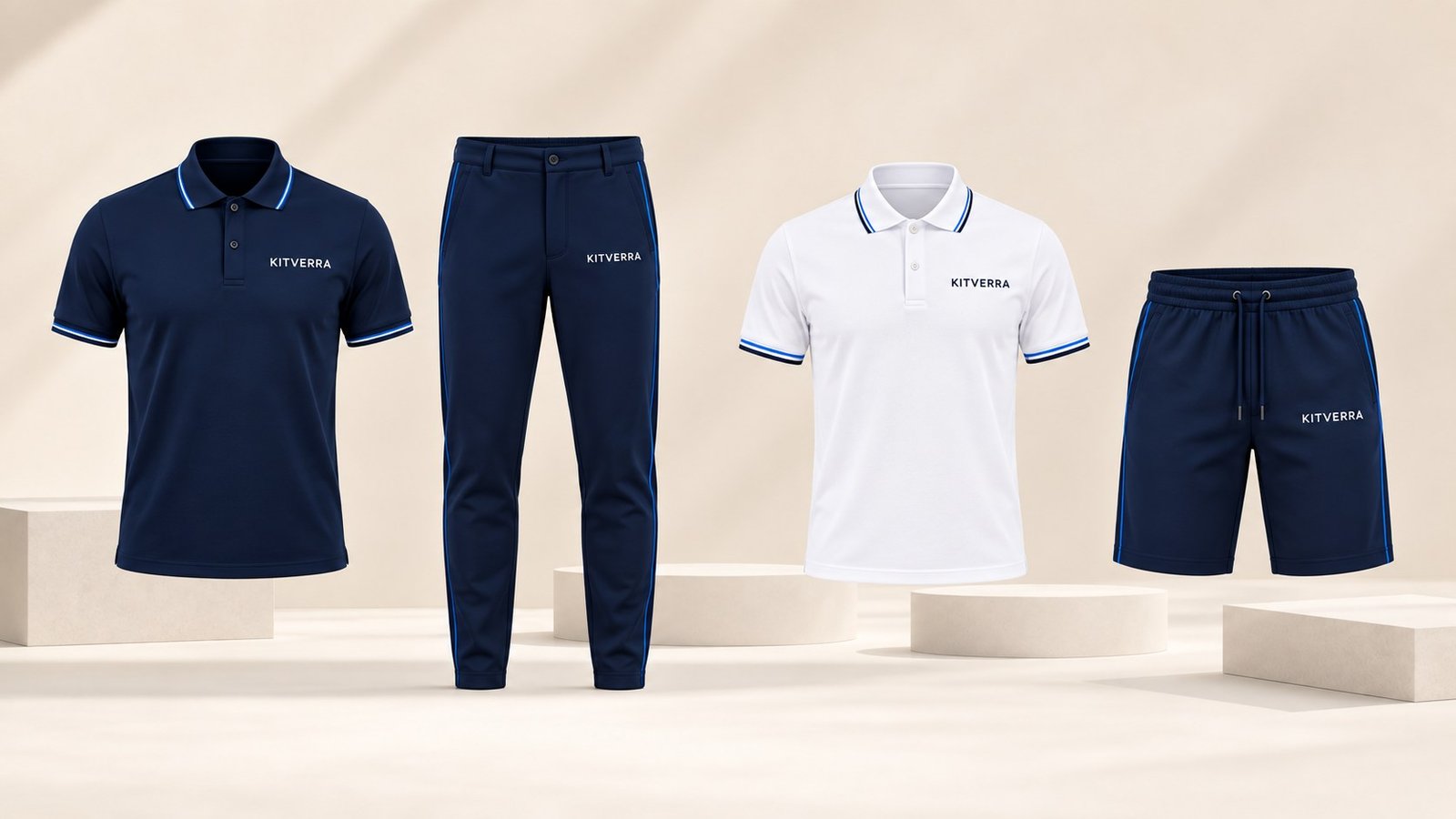 KITVERRA travel polos and coordinating trousers, collection inspiration