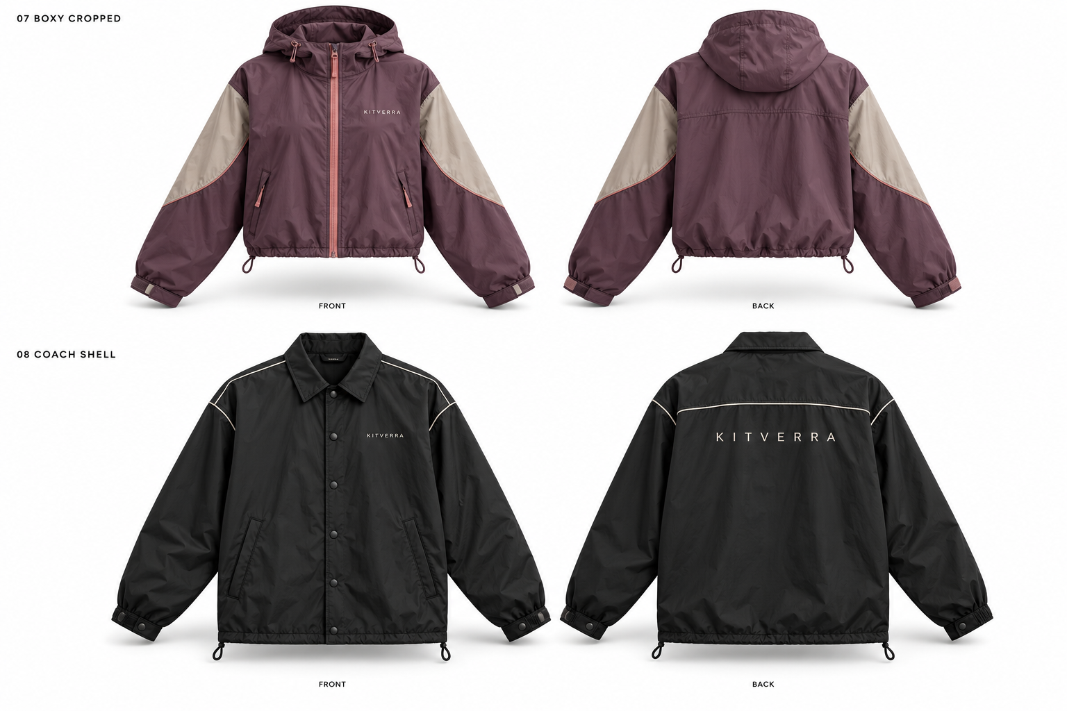 Boxy Cropped jacket only, front and back