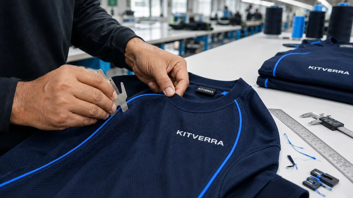 Equipment-aware fit and construction details for custom Soccer uniforms