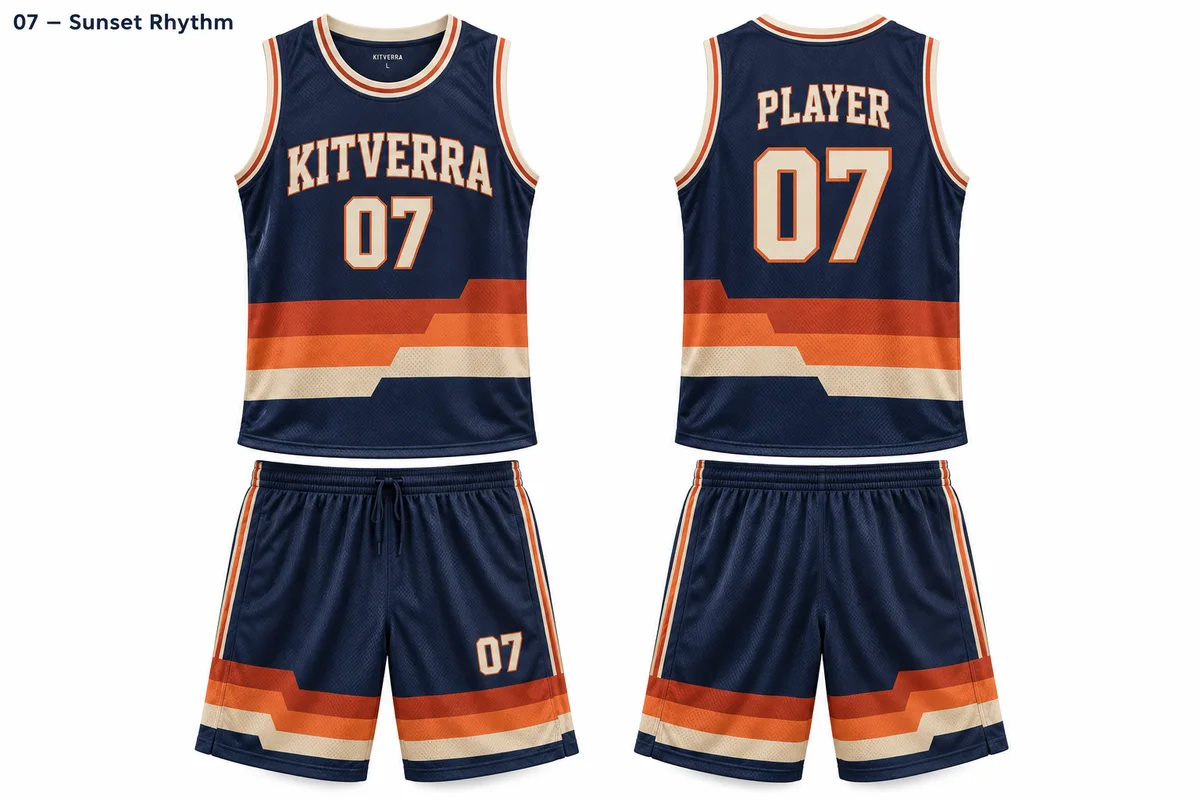 Sunset Rhythm — GAME KIT / SUBLIMATION, front and back design preview