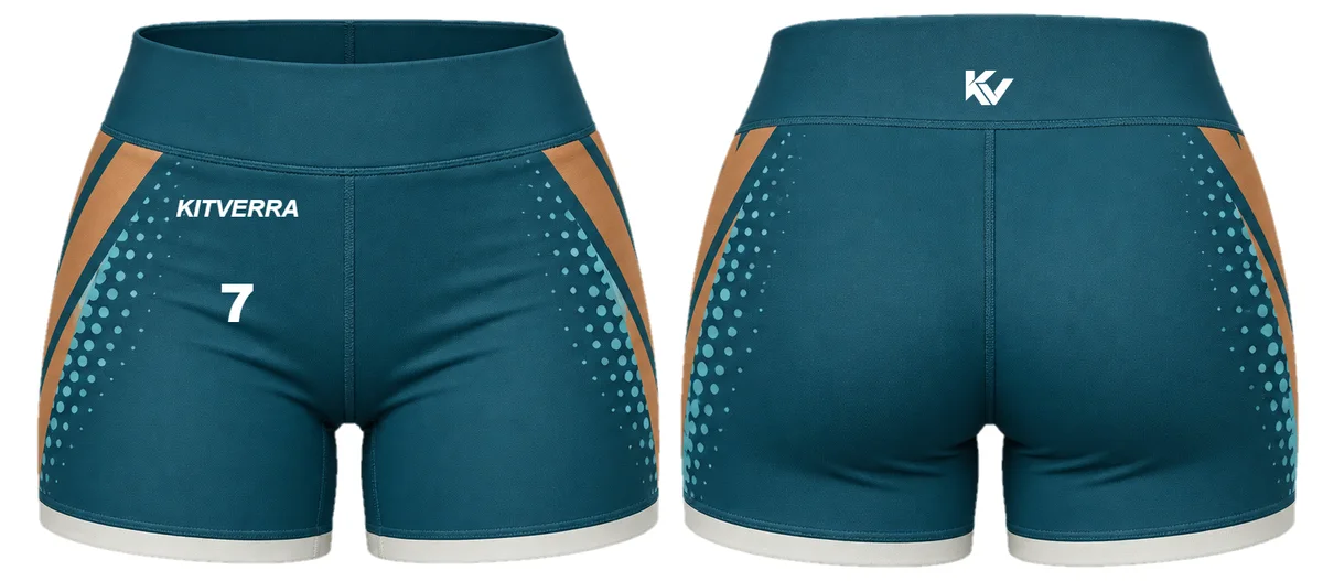 Baseline Fade — Fitted court shorts / Wide waistband / fitted court shorts, front and back design preview