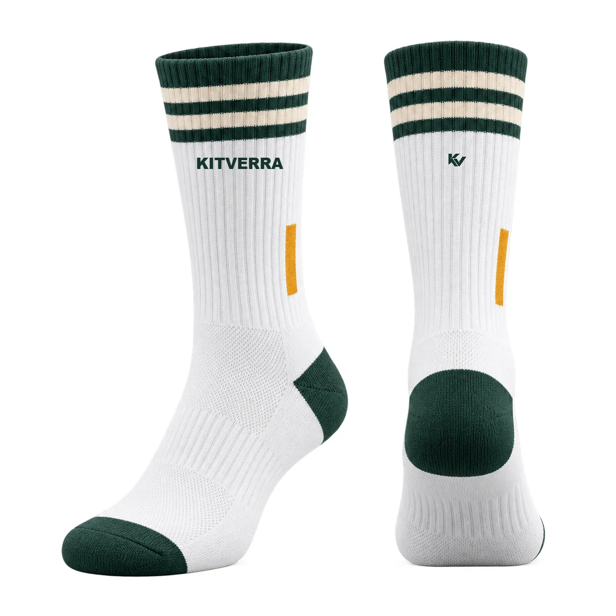 Baseline Heritage — Racket Sports socks, front and back design preview