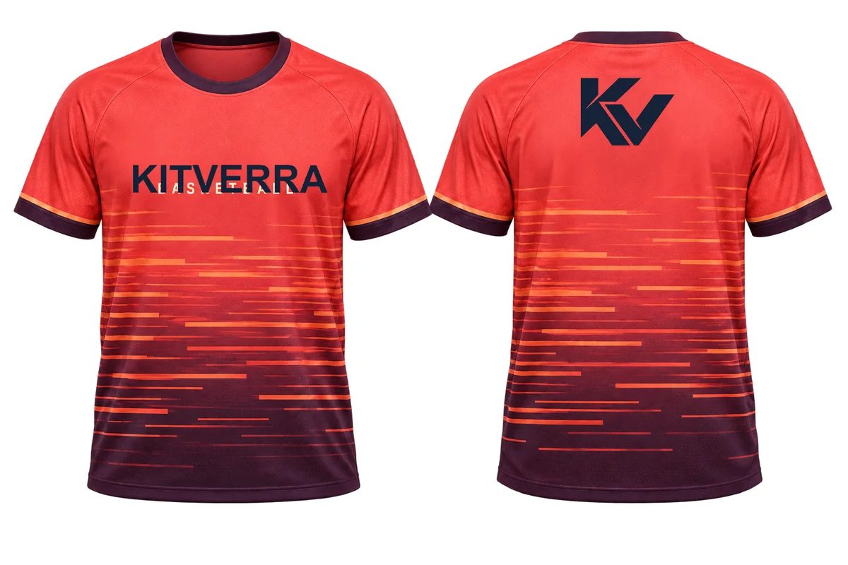 Coral Horizon — SHOOTING SHIRT / SUBLIMATION, front and back design preview
