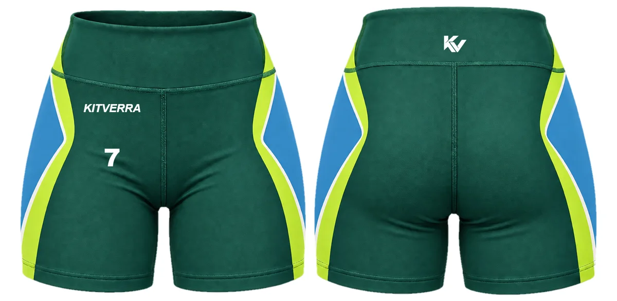 Electric Seam — Fitted court shorts / High rise / fitted court shorts, front and back design preview
