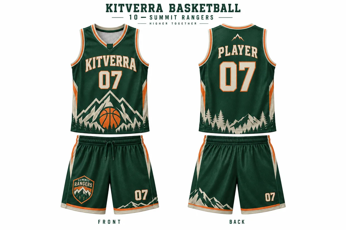 Summit Rangers — GAME KIT / SUBLIMATION, front and back design preview