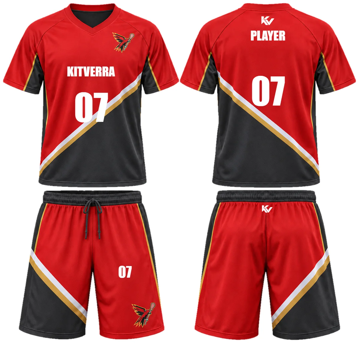 Scarlet Charge — Men's field sets, front and back design preview