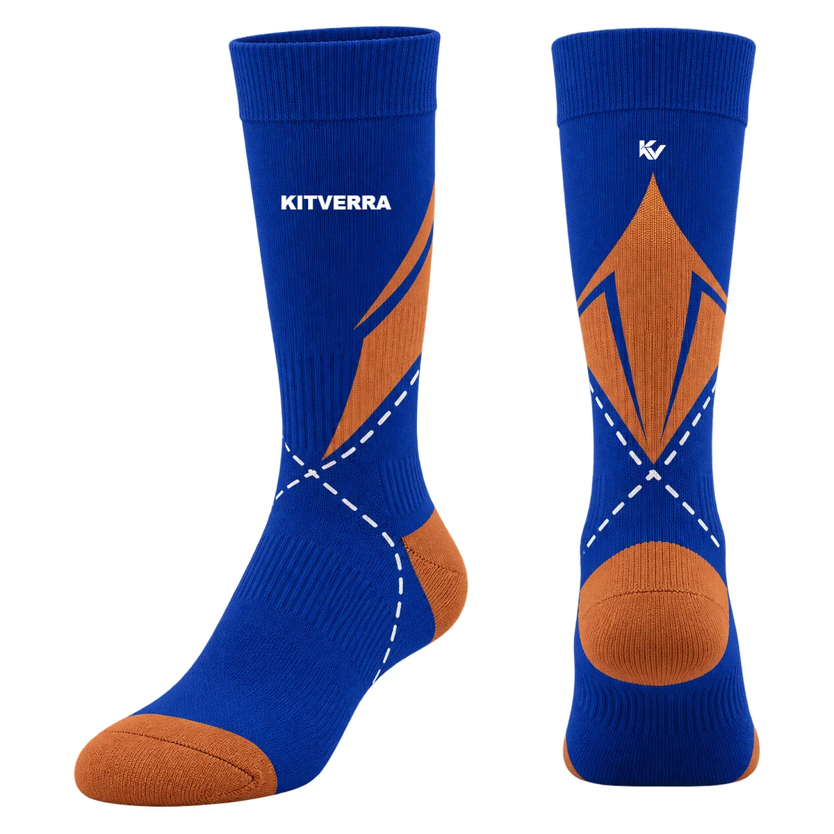 Field Crestline — Lacrosse socks, front and back design preview
