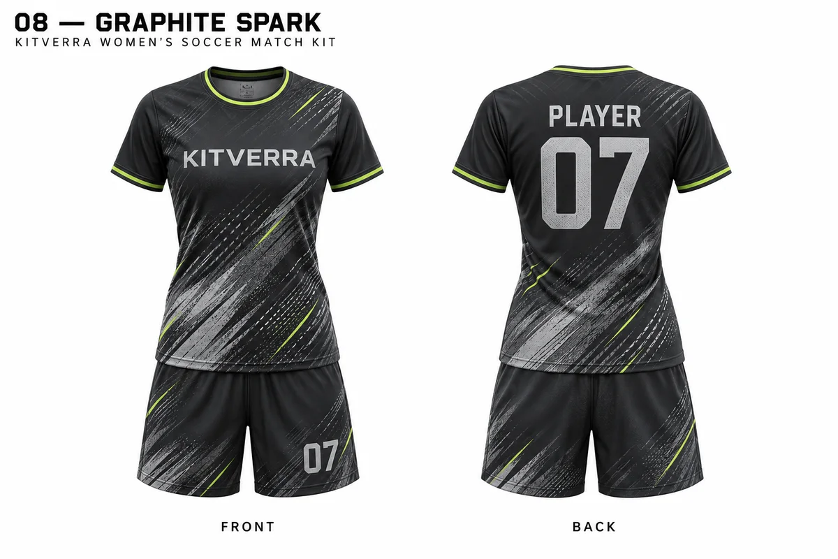 Graphite Spark — Women / Sublimation set, front and back design preview